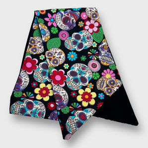 Candy Skull Fabric Hair Wrap