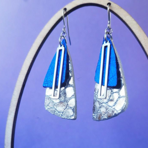 Silver Moth Earrings by 'Tula and the whale'