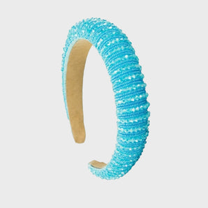 Turquoise Beaded Crystal Headband