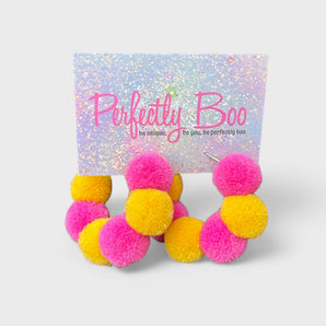 Small Handmade Pom-Pom Earrings