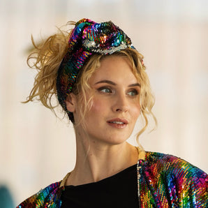 Sequin Wired Multicoloured Hair Wrap