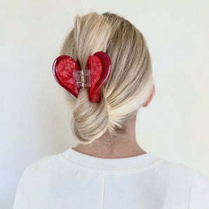 Double Love Heart Hair Claw