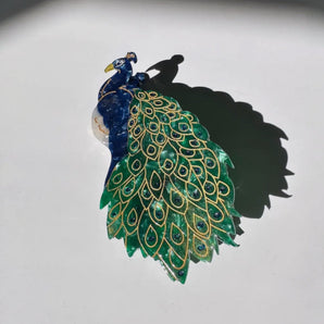 Handmade Peacock Hair Claw