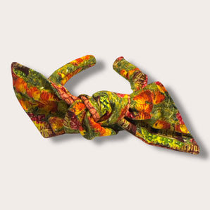 Pumkin Garden Fabric Bow Headband