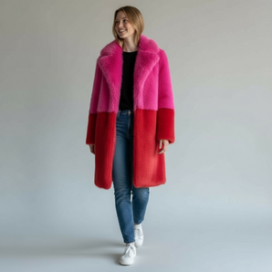 Bamboo Blend Faux Fur Full Length Jacket