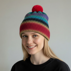 Handmade Knitted Bobble Hat