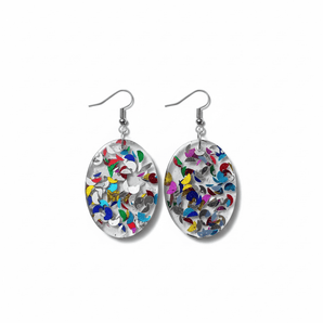 Eco Conscious Sequin Resin Earrings