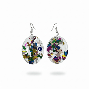 Eco Conscious Sequin Resin Earrings