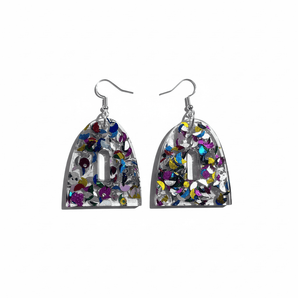 Eco Conscious Sequin Resin Earrings