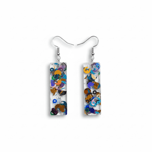 Eco Conscious Sequin Resin Earrings