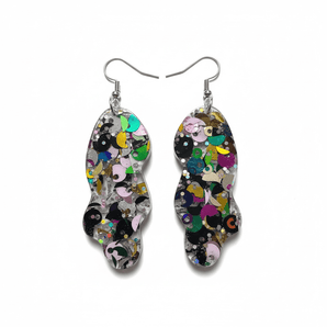 Eco Conscious Sequin Resin Earrings