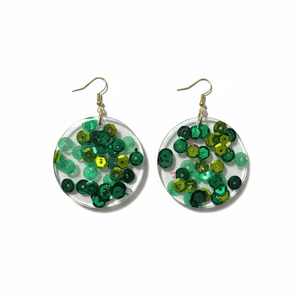 Eco Conscious Sequin Resin Earrings