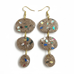 Eco Conscious Sequin Resin Earrings