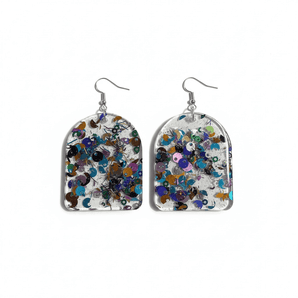 Eco Conscious Sequin Resin Earrings