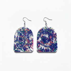Eco Conscious Sequin Resin Earrings