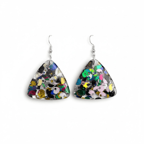 Eco Conscious Sequin Resin Earrings