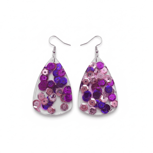 Eco Conscious Sequin Resin Earrings