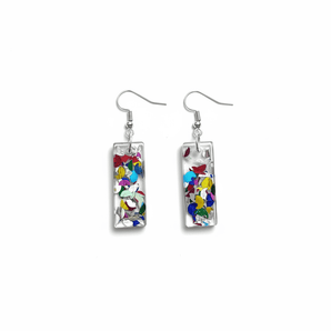 Eco Conscious Sequin Resin Earrings