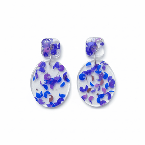 Eco Conscious Sequin Resin Earrings