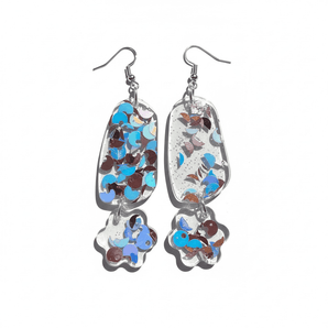 Eco Conscious Sequin Resin Earrings